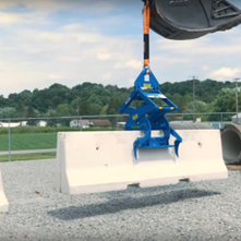 Using a barrier lift to move a concrete barrier
