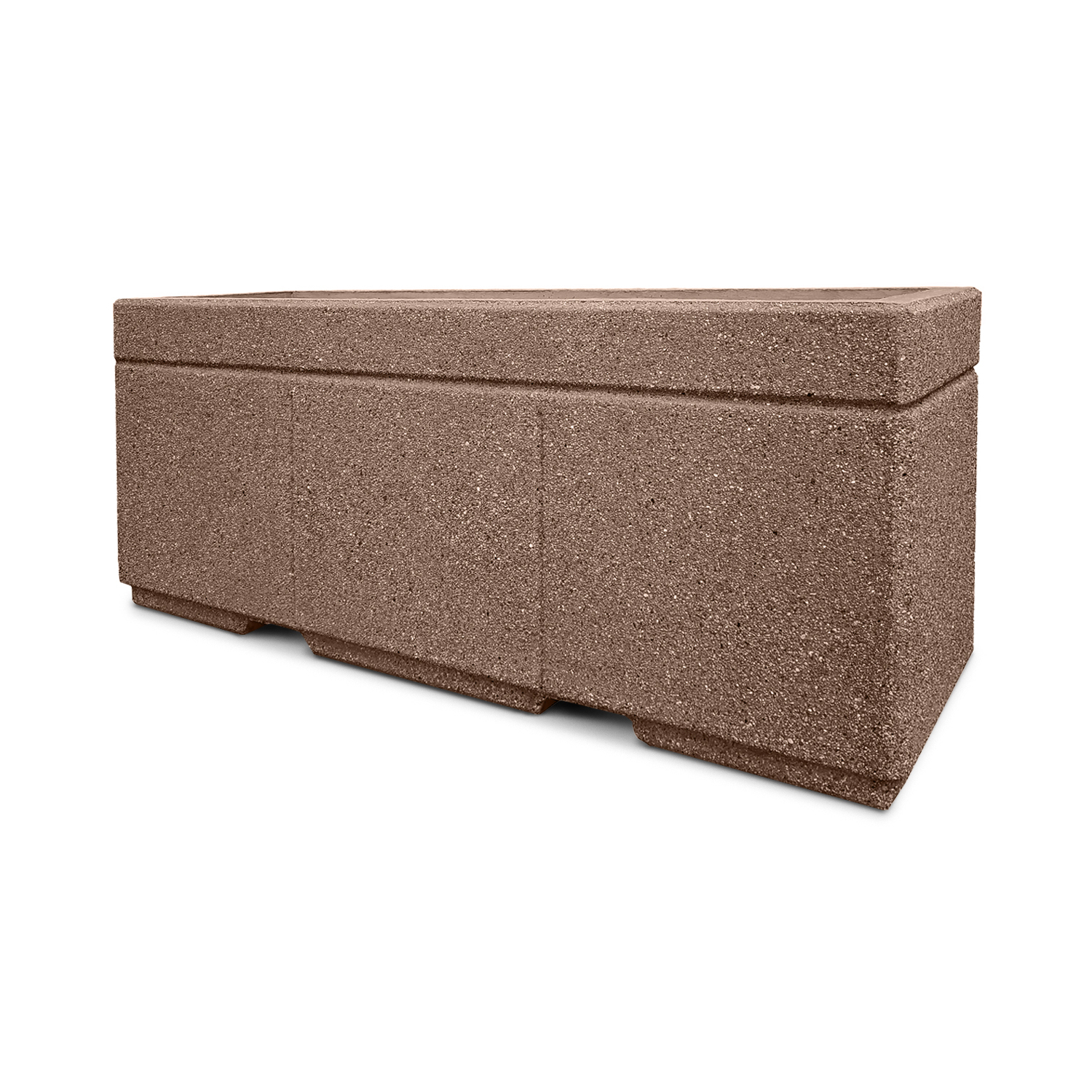STONE CAST 6 Security Planter w Forklift Knockouts 7222 L x 2422 W x 3022 H